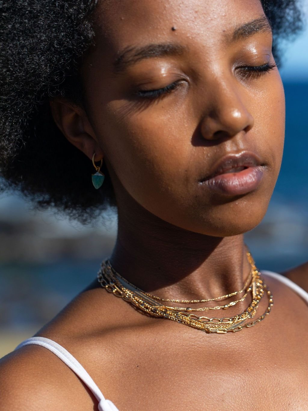 Sale - Gold Filled Dapped Figaro Chain Necklace - Kaile'a