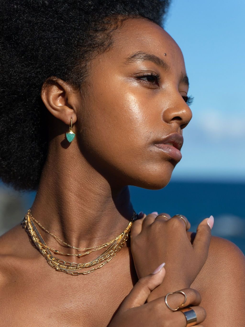 Sale - Gold Filled Dapped Figaro Chain Necklace - Kaile'a