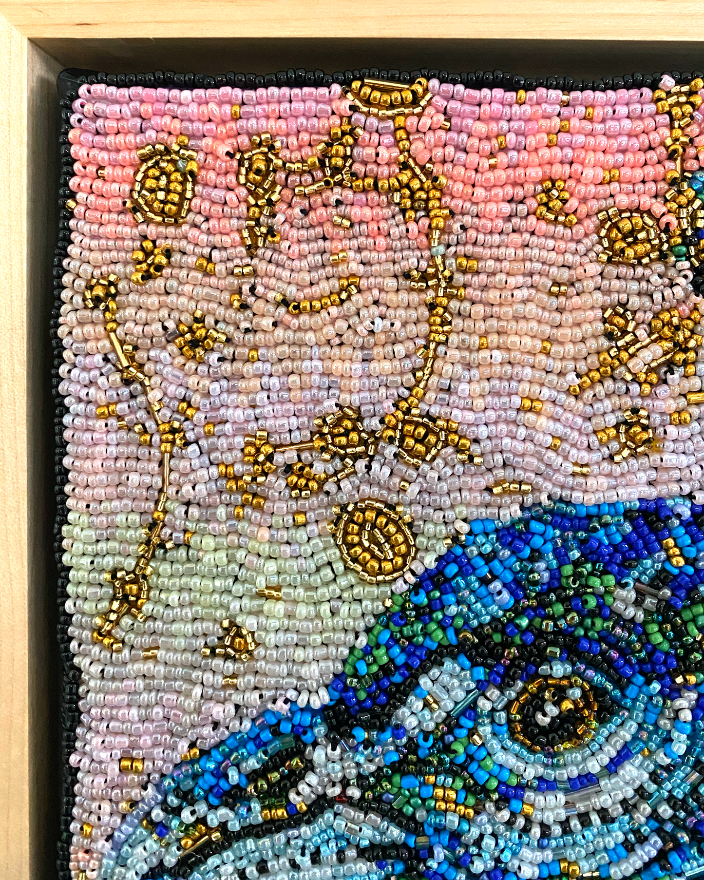 Golden Hour Peacock ( Fully Beaded Artwork )