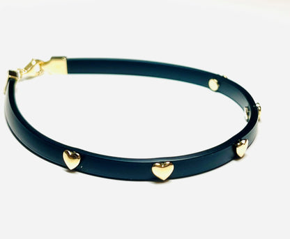 Heart Studded Rubber Bracelet