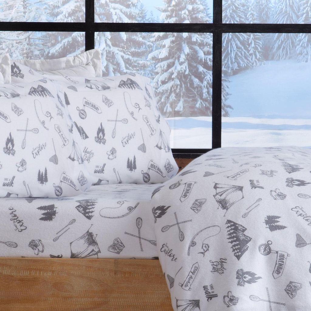 100% Turkish Cotton Flannel Sheet Sets - Boulder Collection