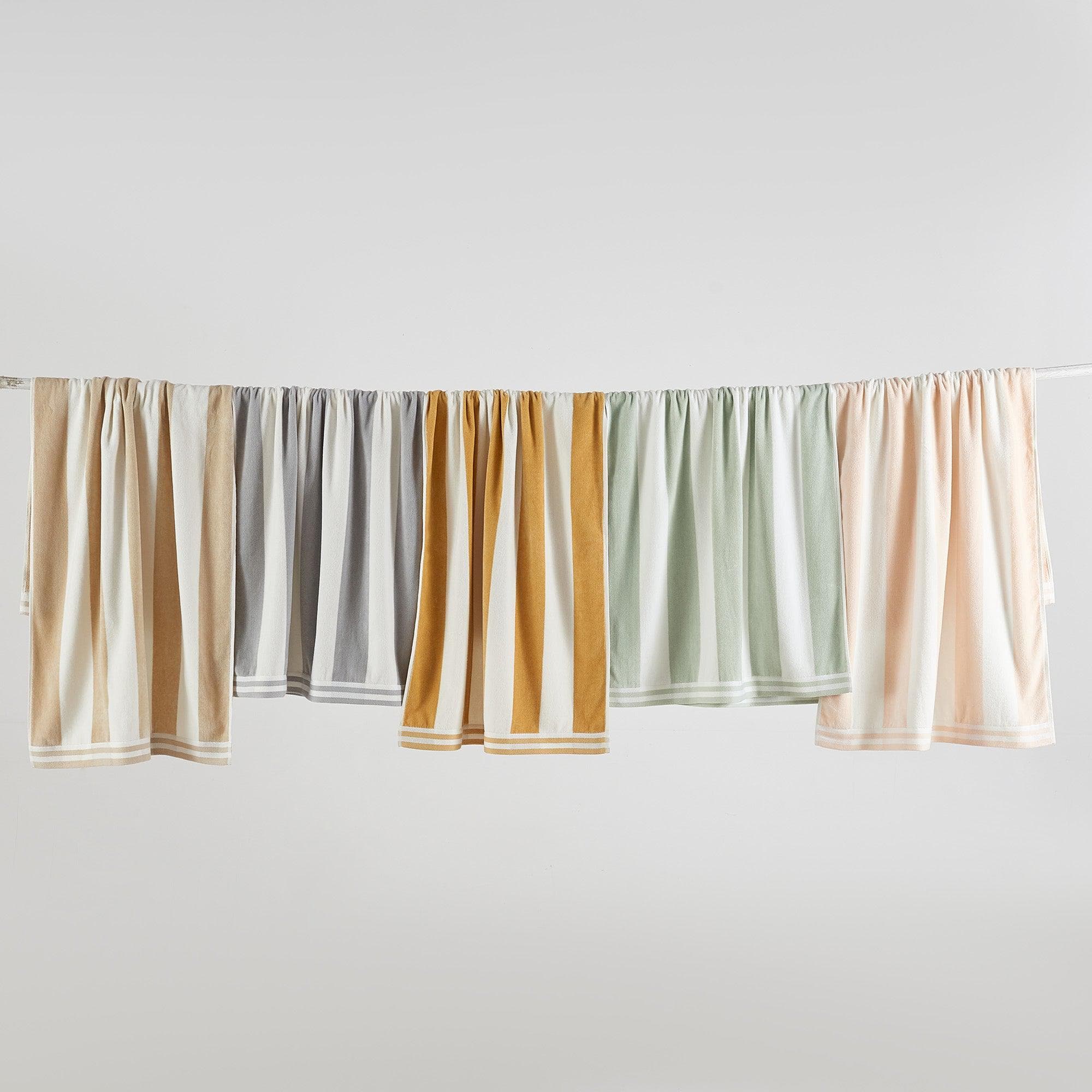 4 Pack Striped Cabana Beach Towel - Edgartown Collection