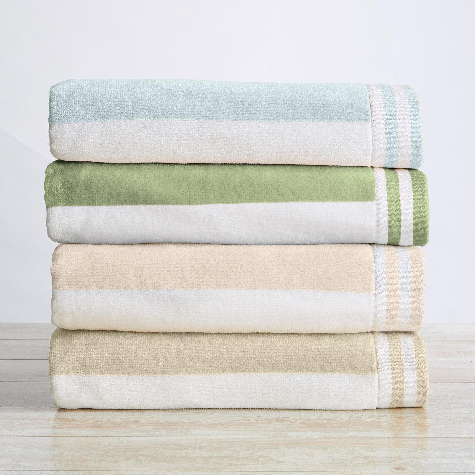 4 Pack Striped Cabana Beach Towel - Edgartown Collection