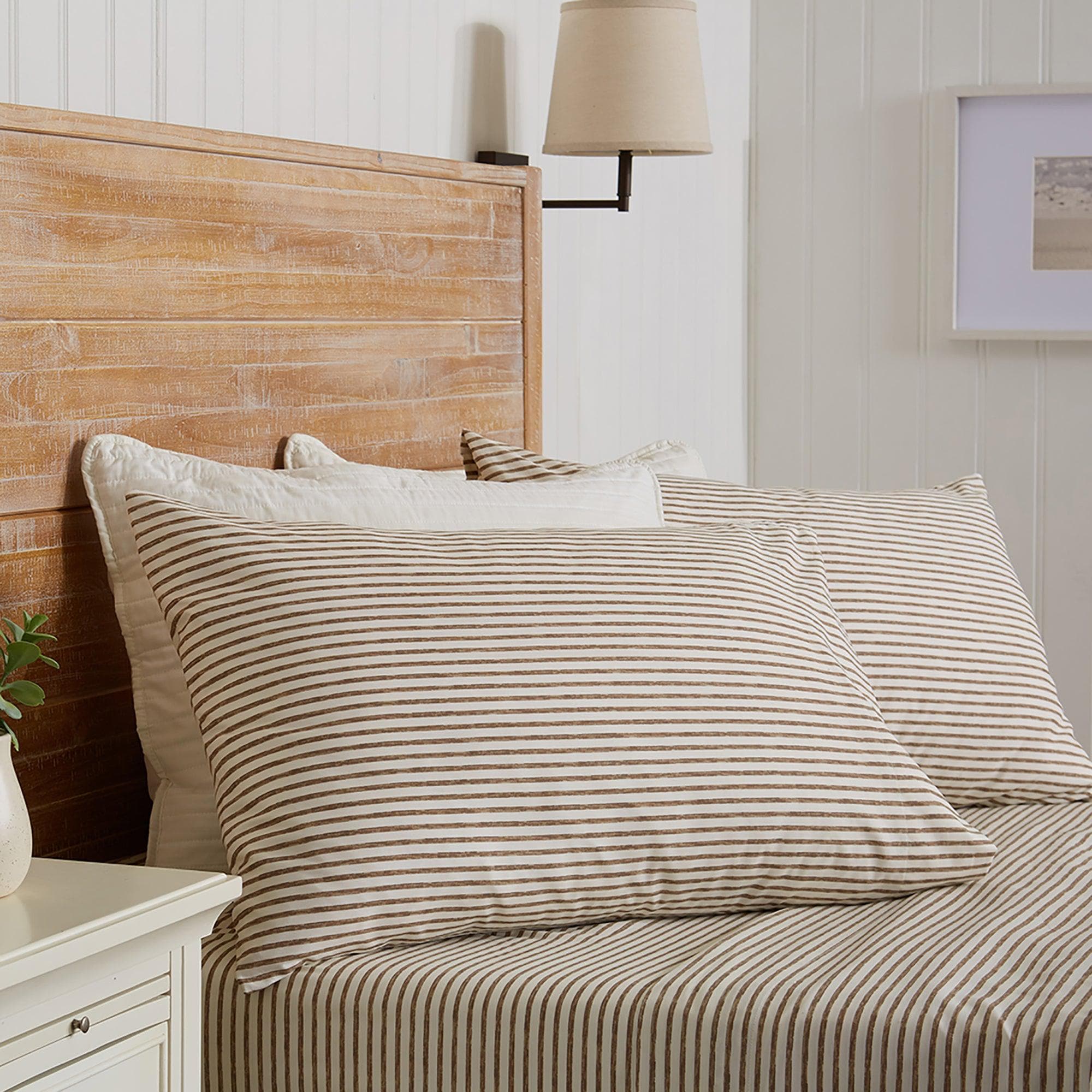 Striped Microfiber Sheet Set - Evette Collection