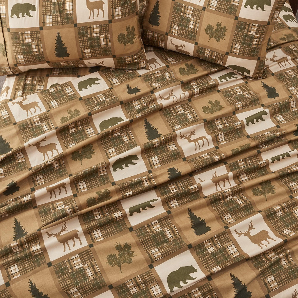 4-Piece Lodge Microfiber Sheet - Mountain Ridge Collection