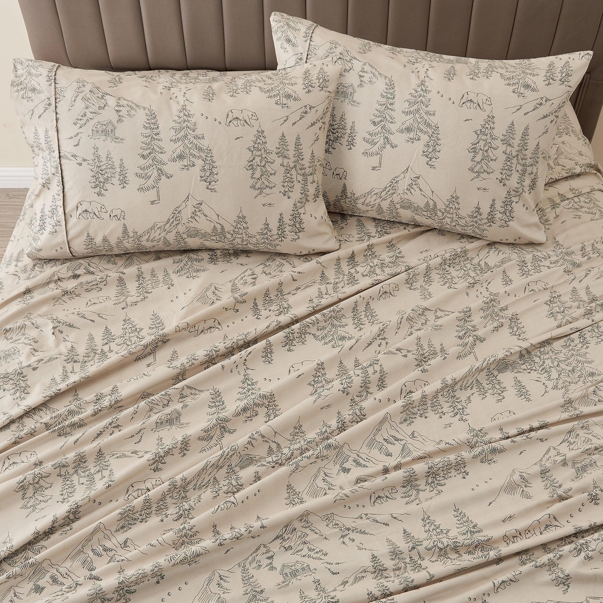 4-Piece Lodge Microfiber Sheet - Mountain Ridge Collection