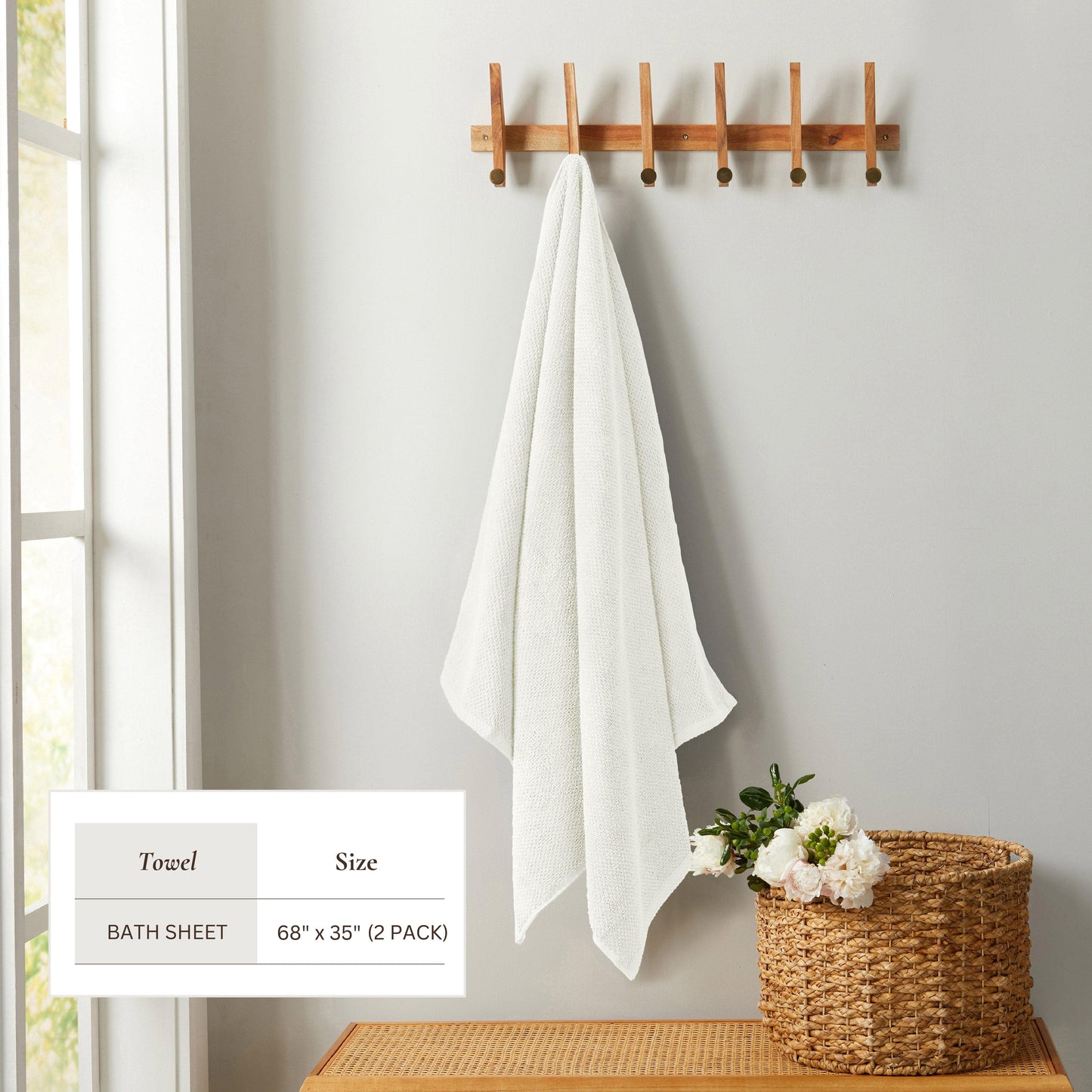 Cotton Textured Bath Towel Set - Acacia Collection