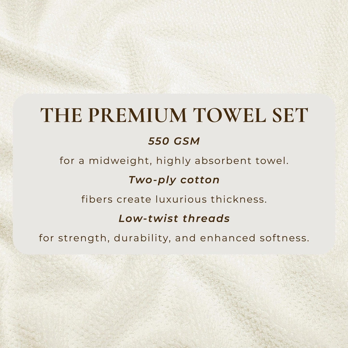 Cotton Textured Bath Towel Set - Acacia Collection