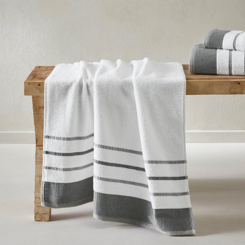 Decorative Cotton Stripe Bath Towel Set - Noelle Collection