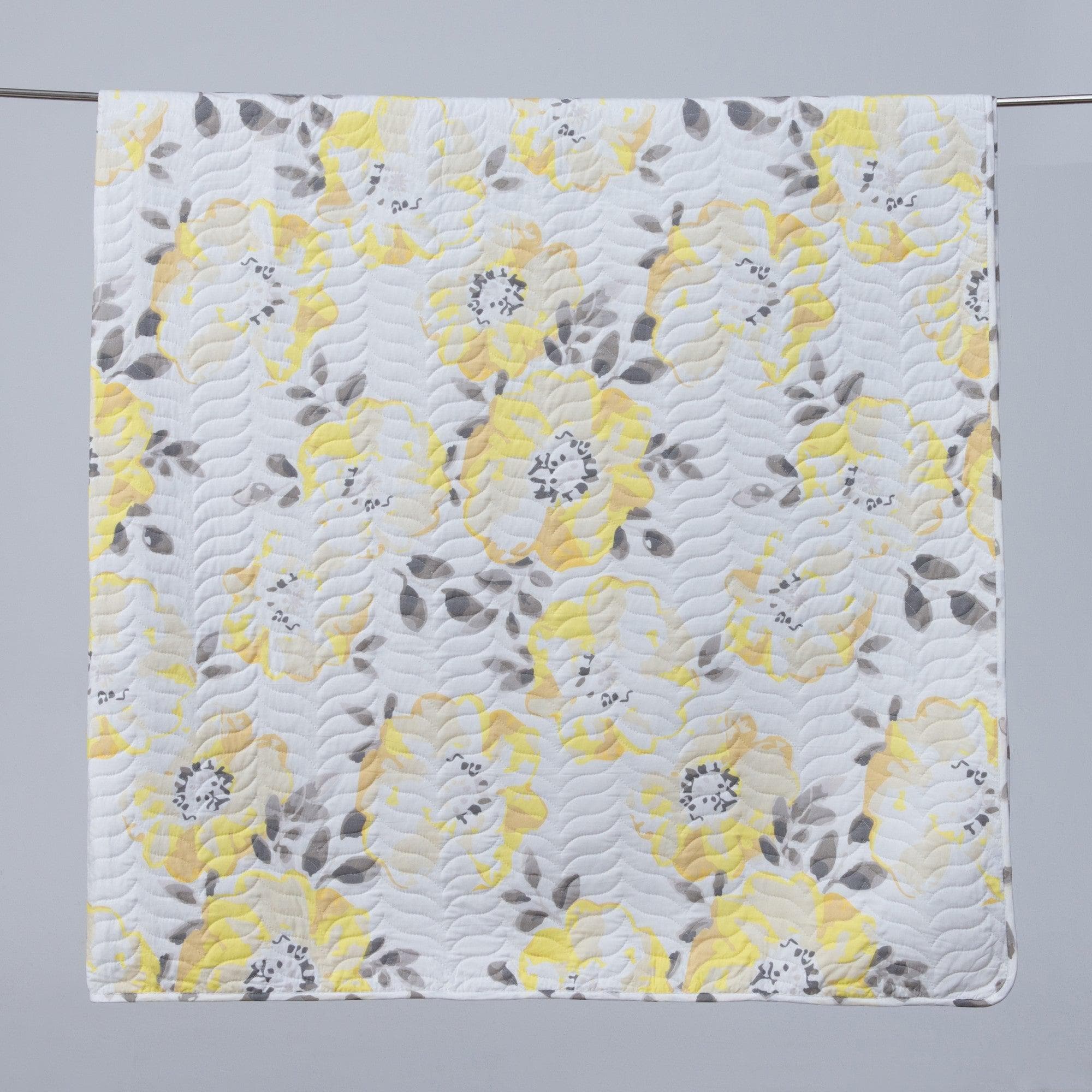 3 Piece Floral Quilt Set - Helene Collection