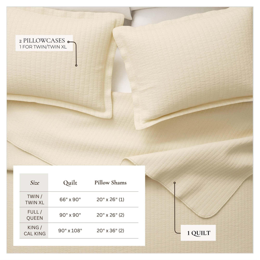 3-Piece Solid Quilt - Alicia Collection