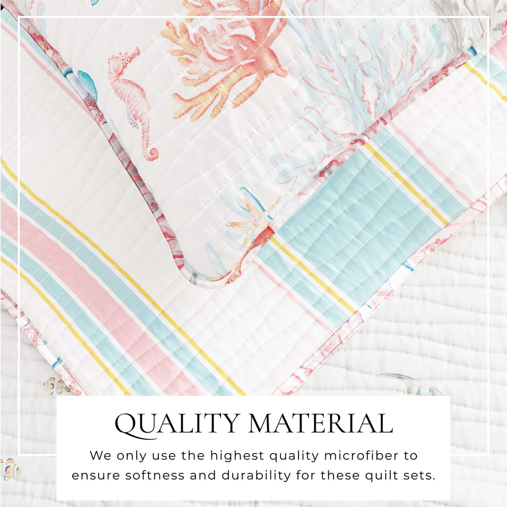 Coastal Coral Reef Quilt Set - Caymen Collection