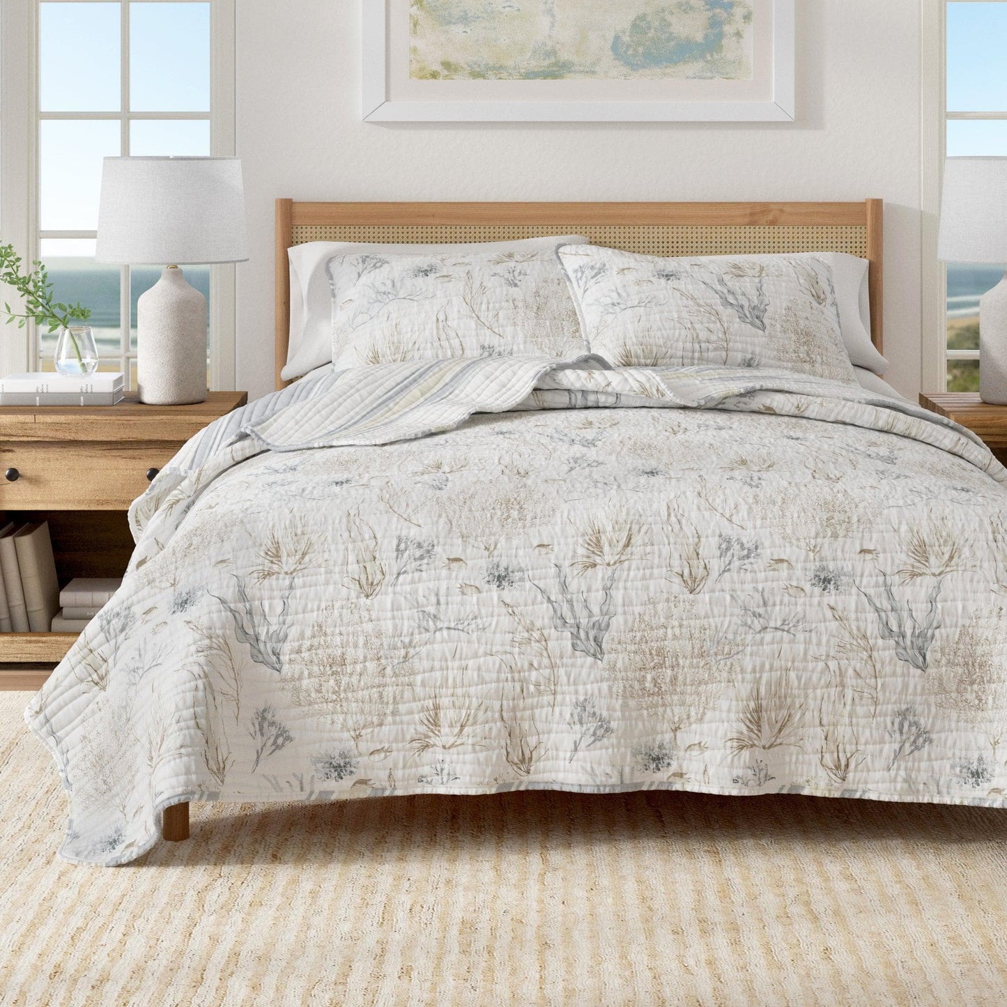 Coral Sea Maze Coastal Quilt Set - Newcomb Collection