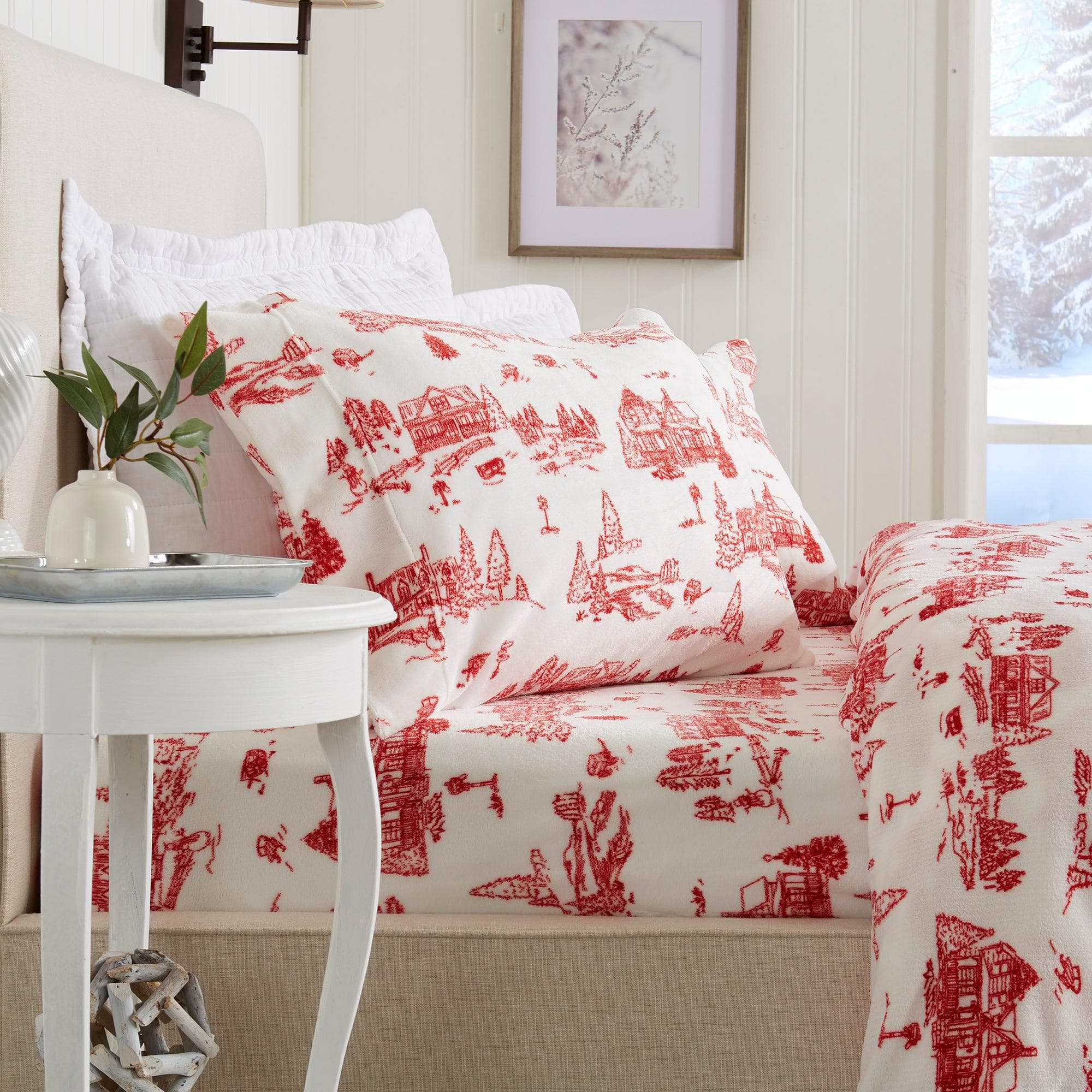 4-Piece Printed Plush Sheet - Velvet Luxe Collection