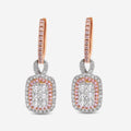 Gregg Ruth 14K White and Rose Gold, White Diamond and Fancy Pink Diamond Drop Earrings 45192