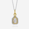 Gregg Ruth 14K White and Yellow Gold, White Diamond 0.47ct. tw. and Fancy Yellow Diamond Pendant Necklace 47285