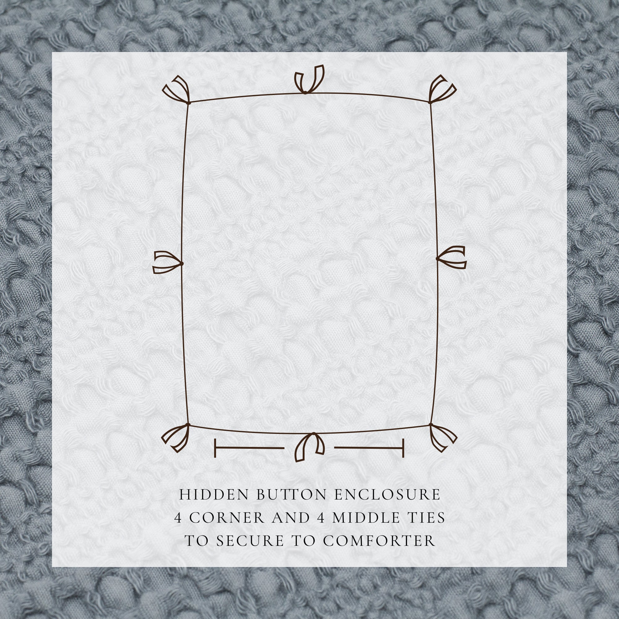 100% Cotton Honeycomb Waffle Duvet Set - Mattea Collection