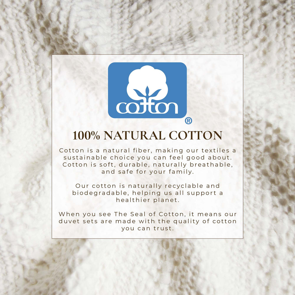 100% Cotton Honeycomb Waffle Duvet Set - Mattea Collection