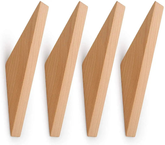 Modern Triangle Wood Hook - Walnut & Beech Wood
