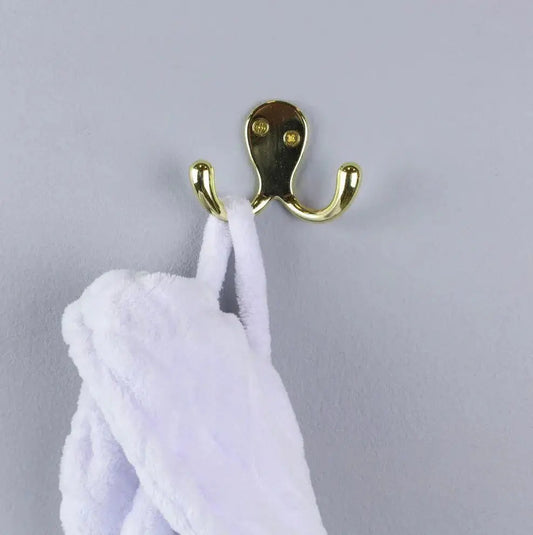 Double Metal Hook - Brass