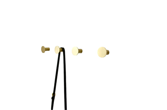 Round Solid Brass Wall Hook