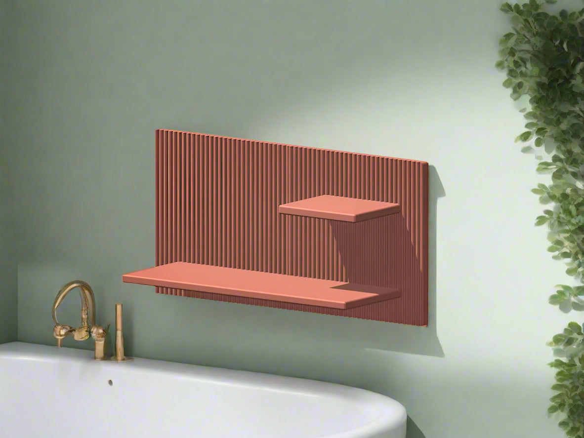 Modern Floating Wall Shelf, Unique Retro Home Decor, 3D Printed Perfume Display/Reed Diffuser Shelf, Wall Shelf Catchall, Hosting Decor Gift, EDGE