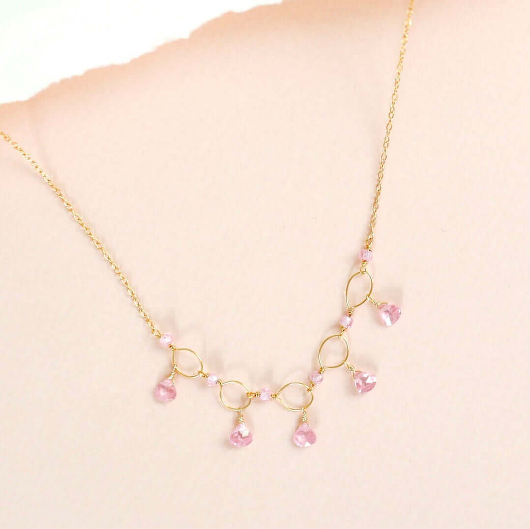 Blue Gemstone Mini Sparkler Necklace