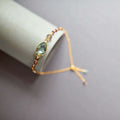 Green Amethyst Adjustable Gemstone Bracelet