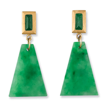 NATURAL GREEN JADE EARRINGS