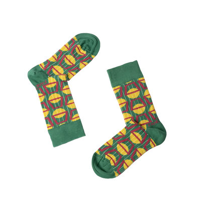 Green Geometric Unisex Socks