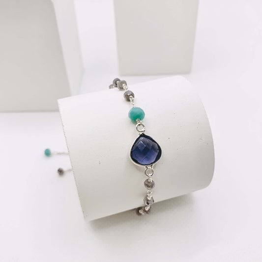 Blue Tanzanite Quartz Ballet Gemstone Bracelet