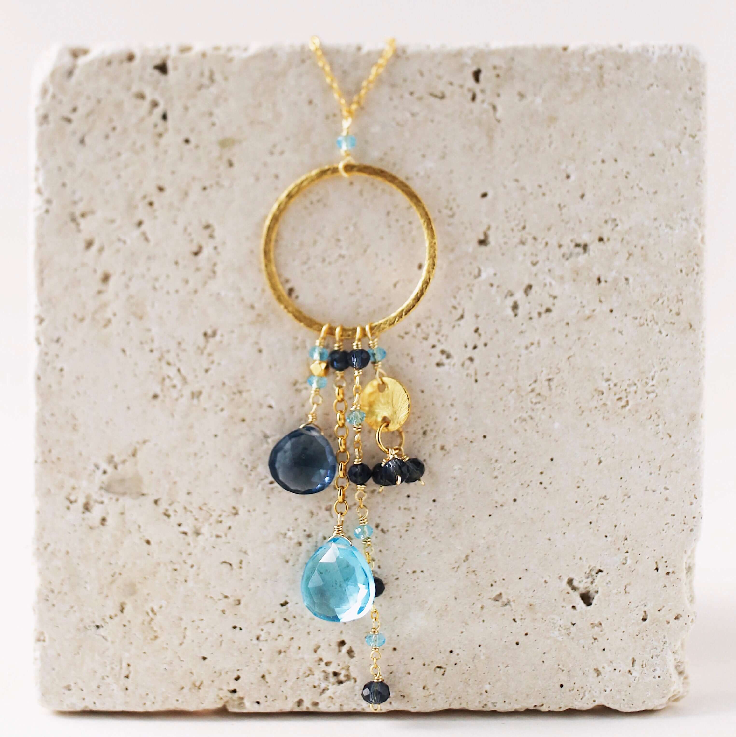 The Ammil Necklace - Iolite & Aquamarine