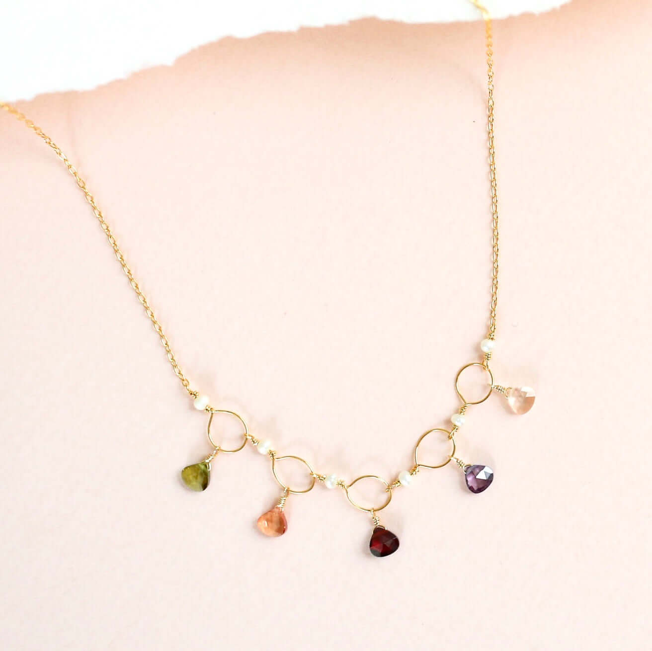 Black Spinel Gemstone Mini Sparkler Necklace
