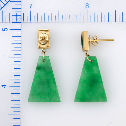 NATURAL GREEN JADE EARRINGS