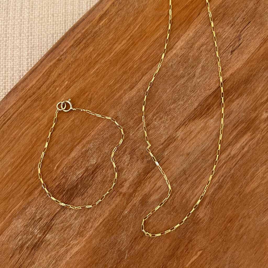 Box Paperclip Chain Bracelet