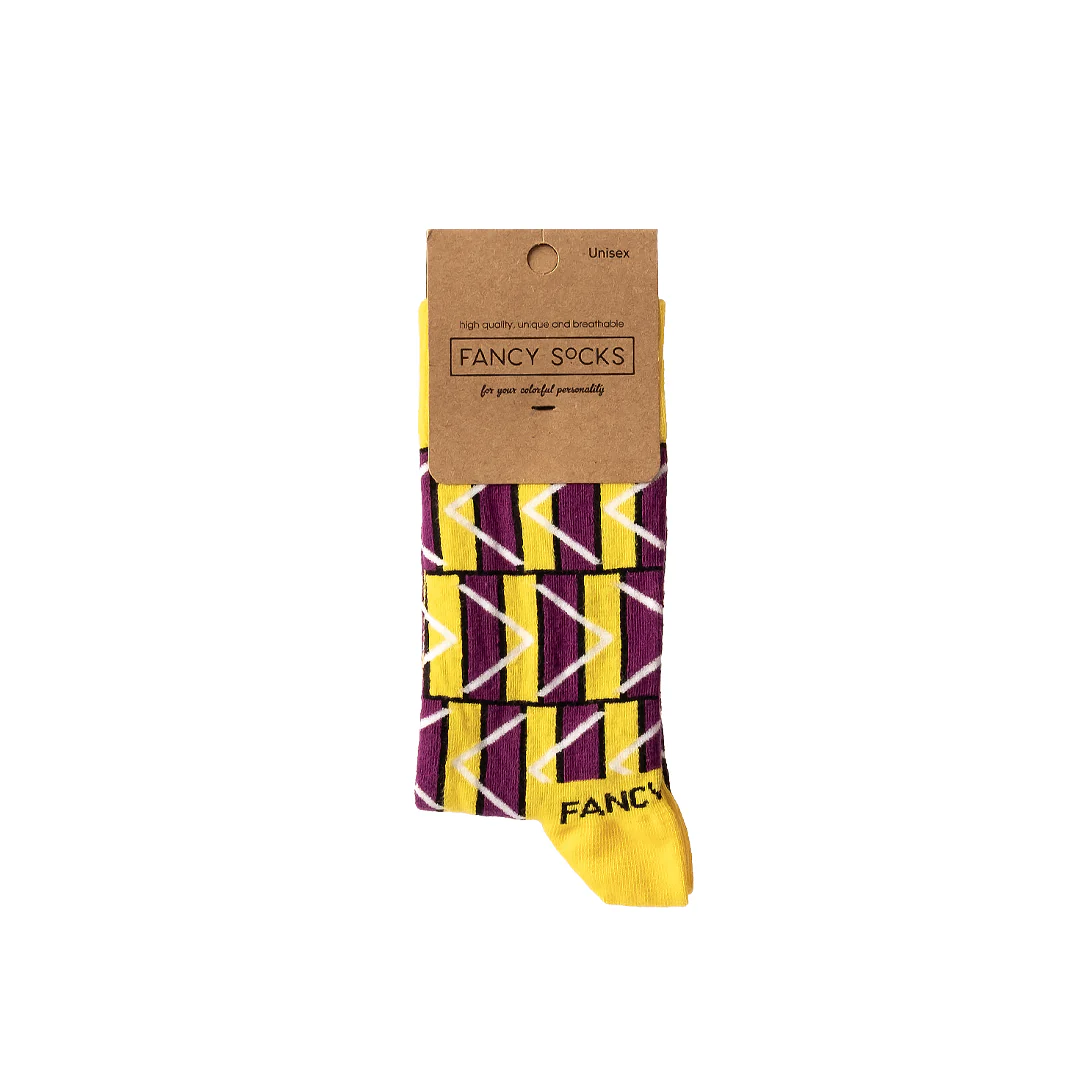 purple-geometric-unisex-socks