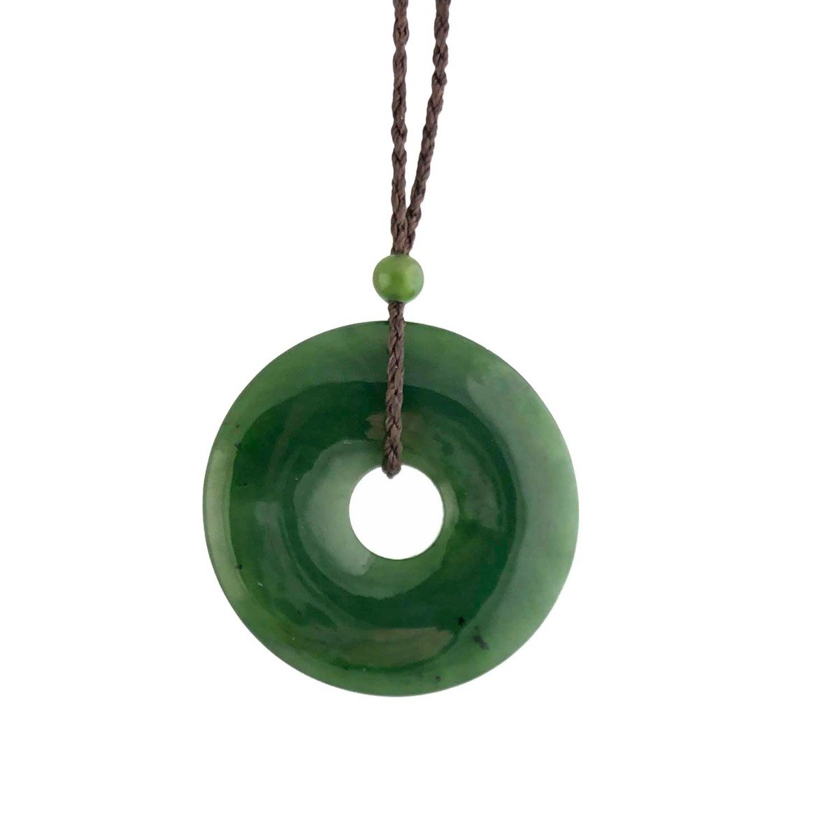 Dark Green Canadian Jade Pendant, 1965
