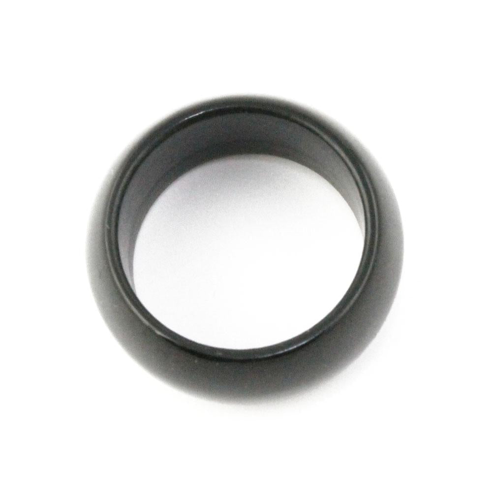 Black 10mm Jade Band Ring