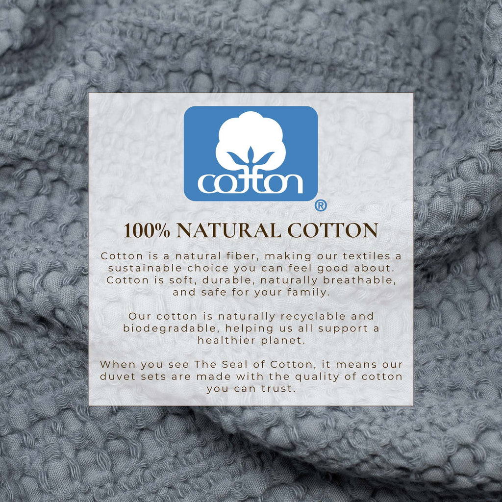 100% Cotton Honeycomb Waffle Duvet Set - Mattea Collection
