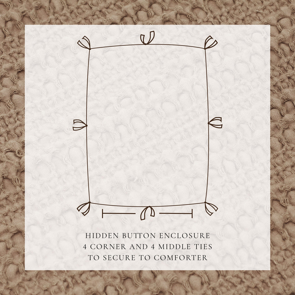 100% Cotton Honeycomb Waffle Duvet Set - Mattea Collection