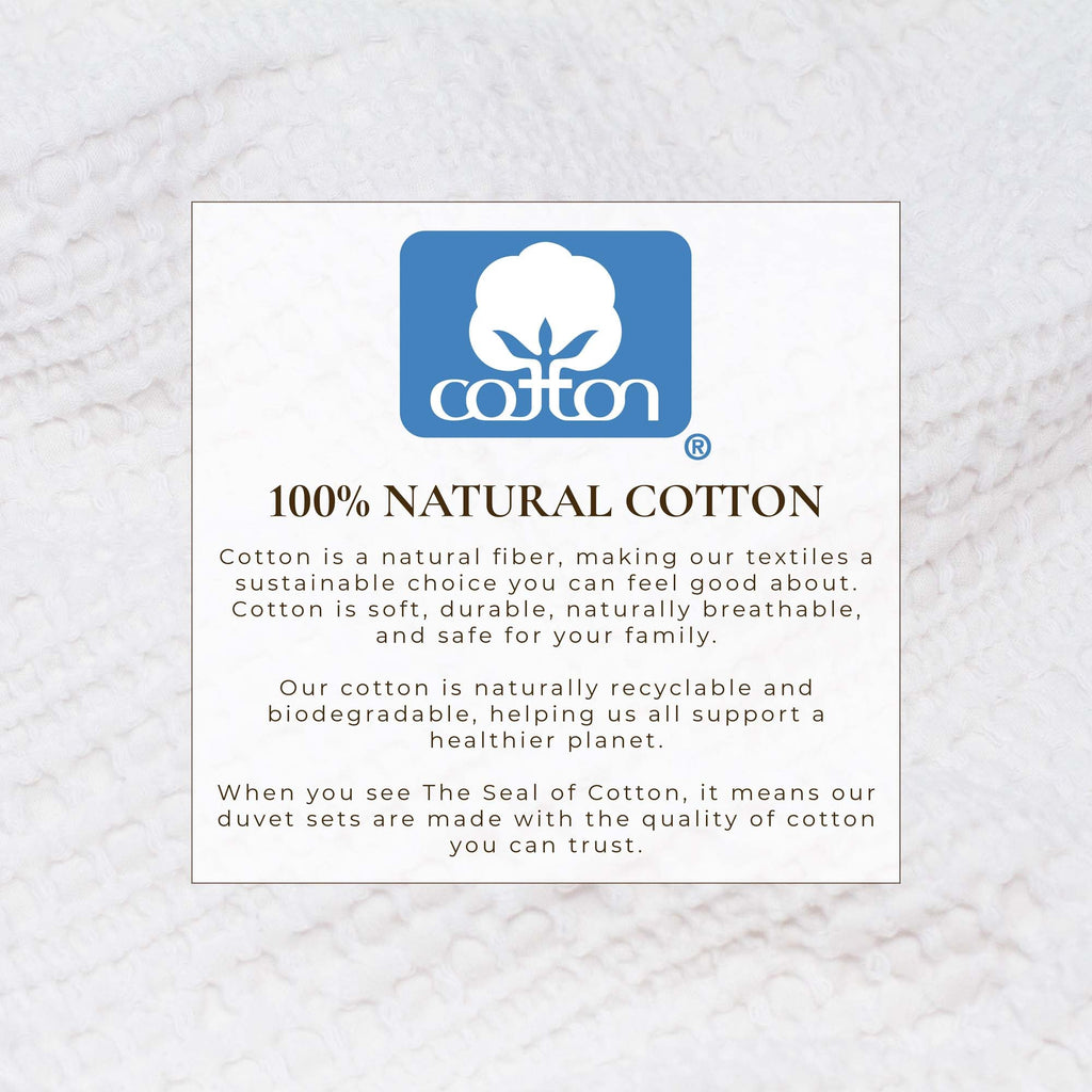 100% Cotton Honeycomb Waffle Duvet Set - Mattea Collection