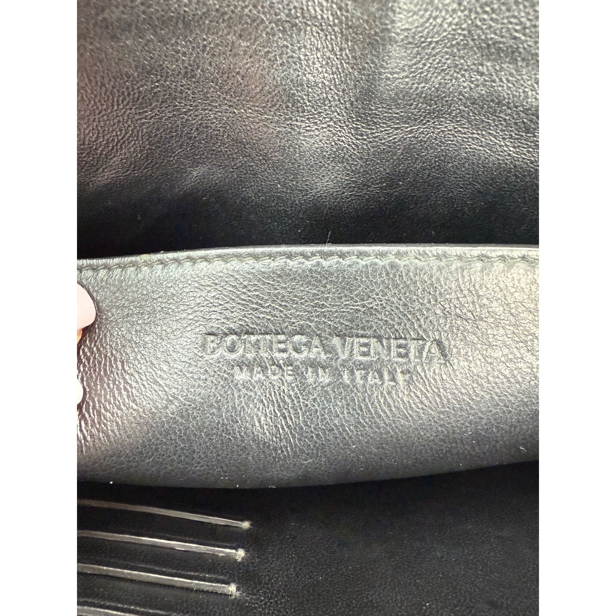 Bottega Veneta Black Leather Maxi Intreciato Document Case Wristlet Clutch Bag