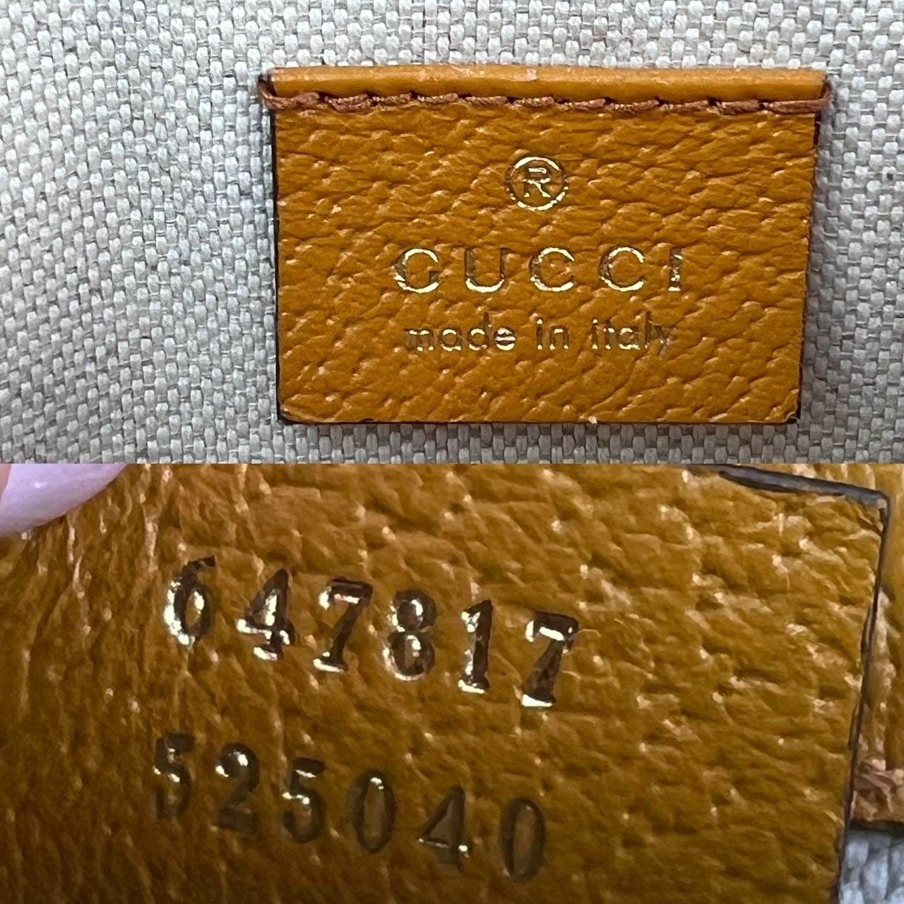 Gucci XKai GG Supreme Slim Vintage Sun Oil Bear Belt Sling Bag