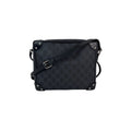 Gucci Black GG Supreme Selleria Square Messenger Bag