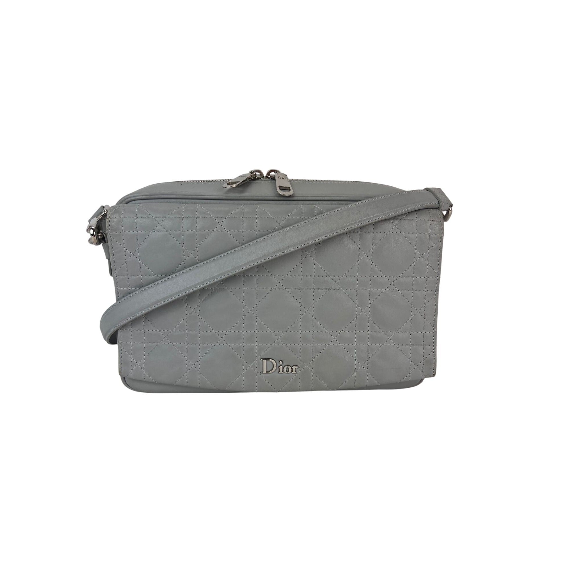 Christian Dior Lambskin Cannage Stardust Small Camera Crossbody Bag
