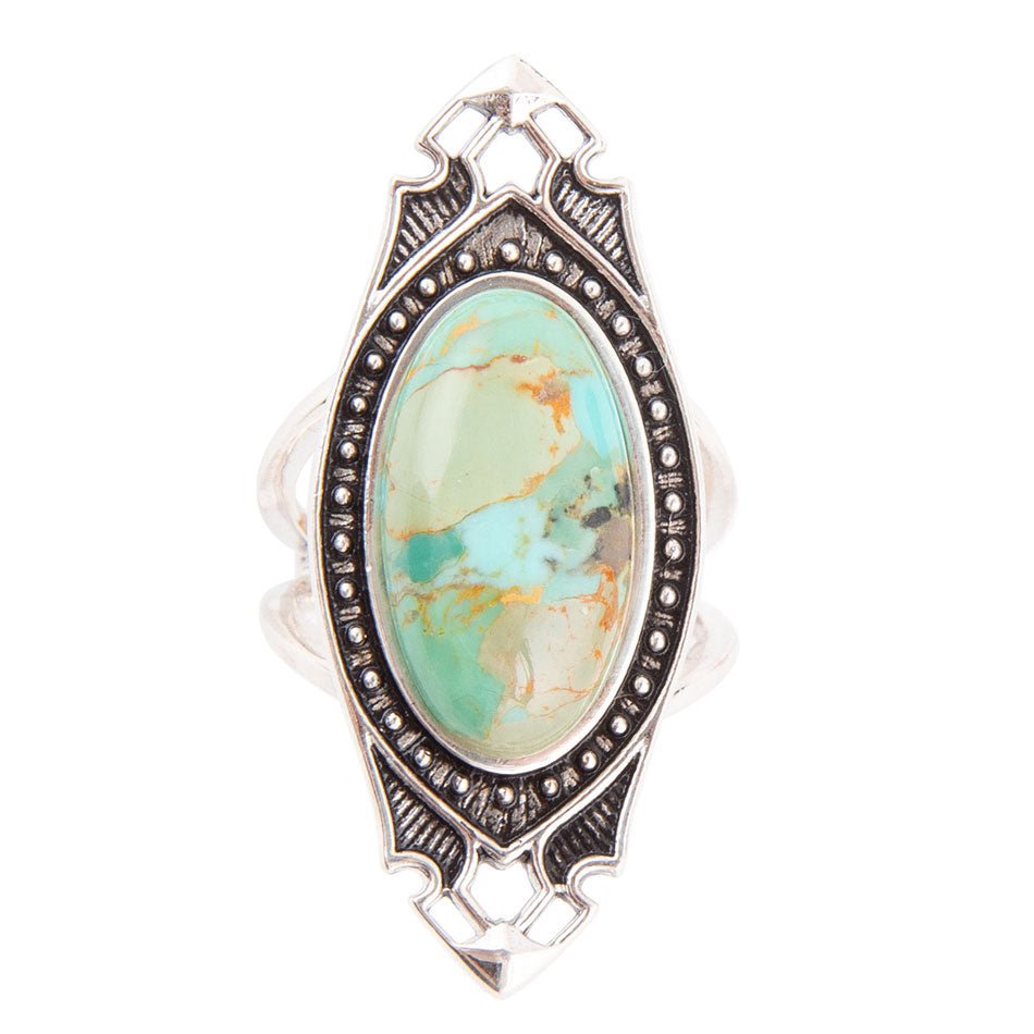 Phantom Blue Turquoise and Sterling Silver Ring