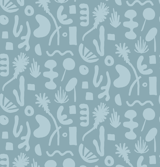 Pool Side Wallpaper, blue