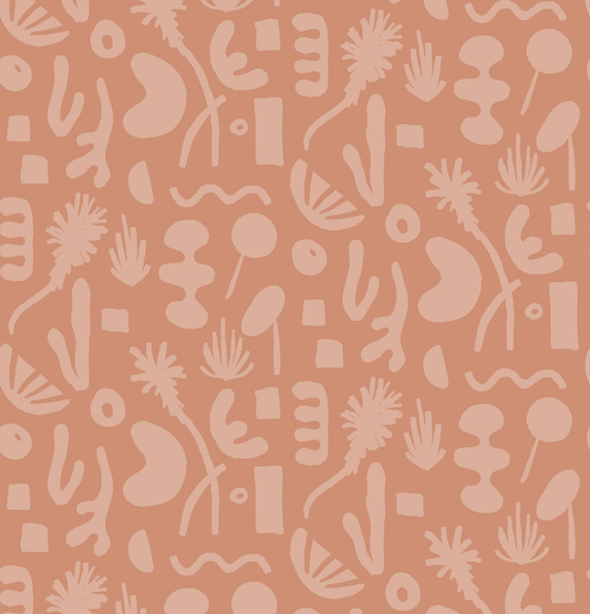 Pool Side Wallpaper, terra cotta