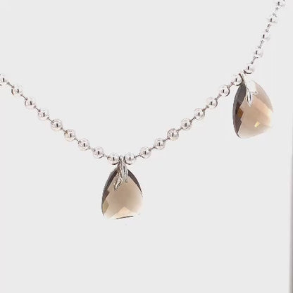 Imperia 925© Silver Smokey Quartz Necklace