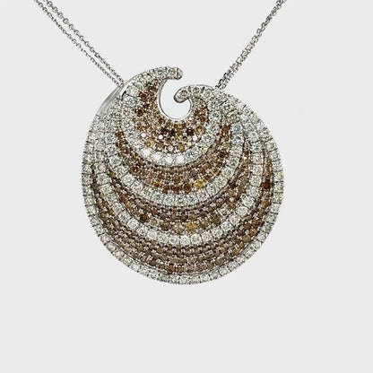 Brown & White Diamond Pendant